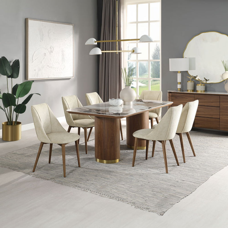 Willene - Server With Ceramic Top - Ceramic Top & Walnut
