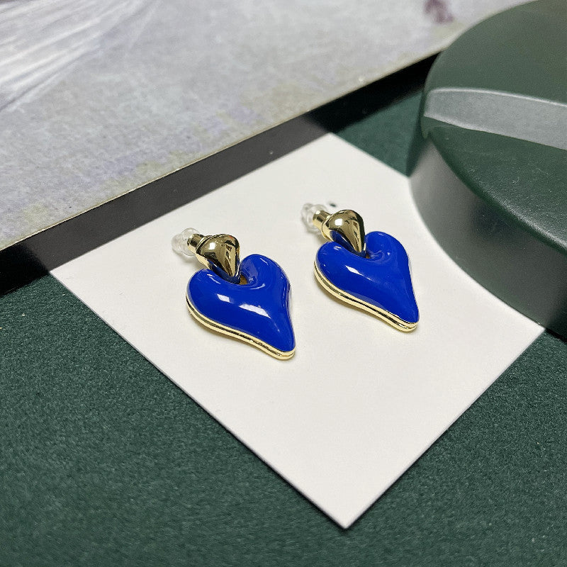 Elegant Love Enamel Earring