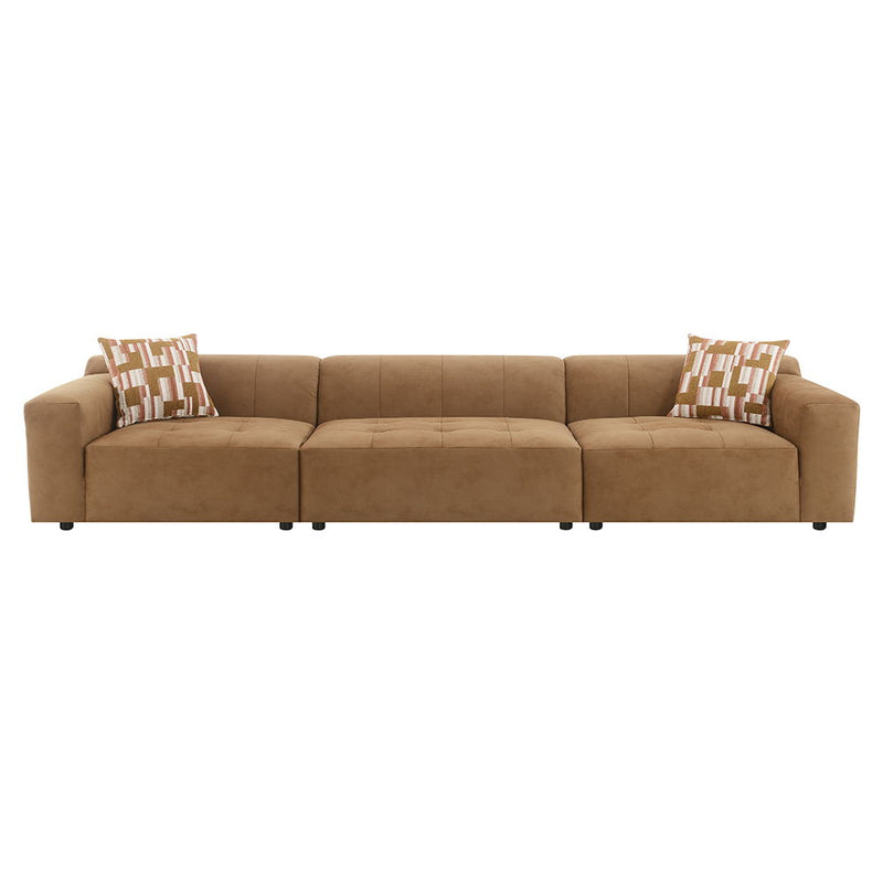 Zoey - Modular - Armless Chair - Chocolate Suede