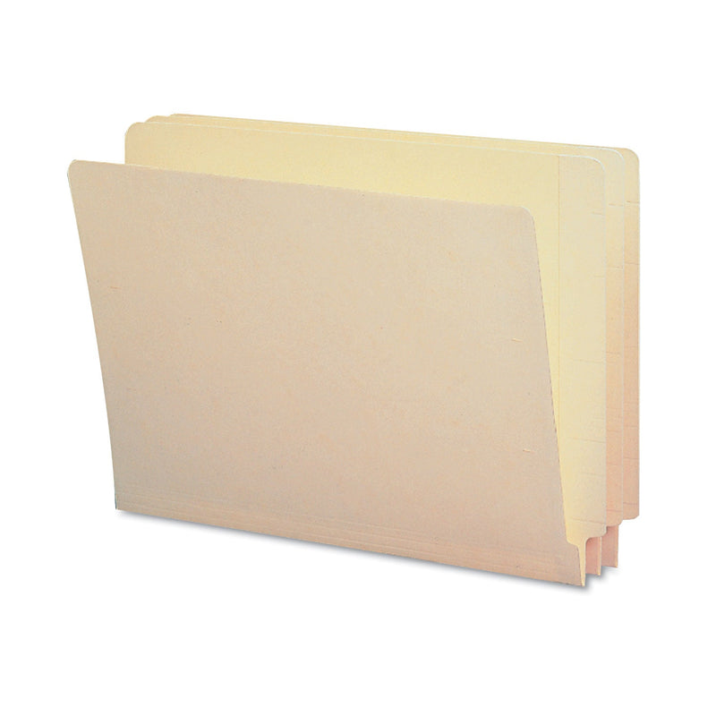 Smead End Tab Folders with Antimicrobial Product Protection, Straight Tabs, Letter Size, 0.75" Expansion, Manila, 100/Box