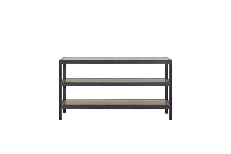 Console Table With Insets - Black