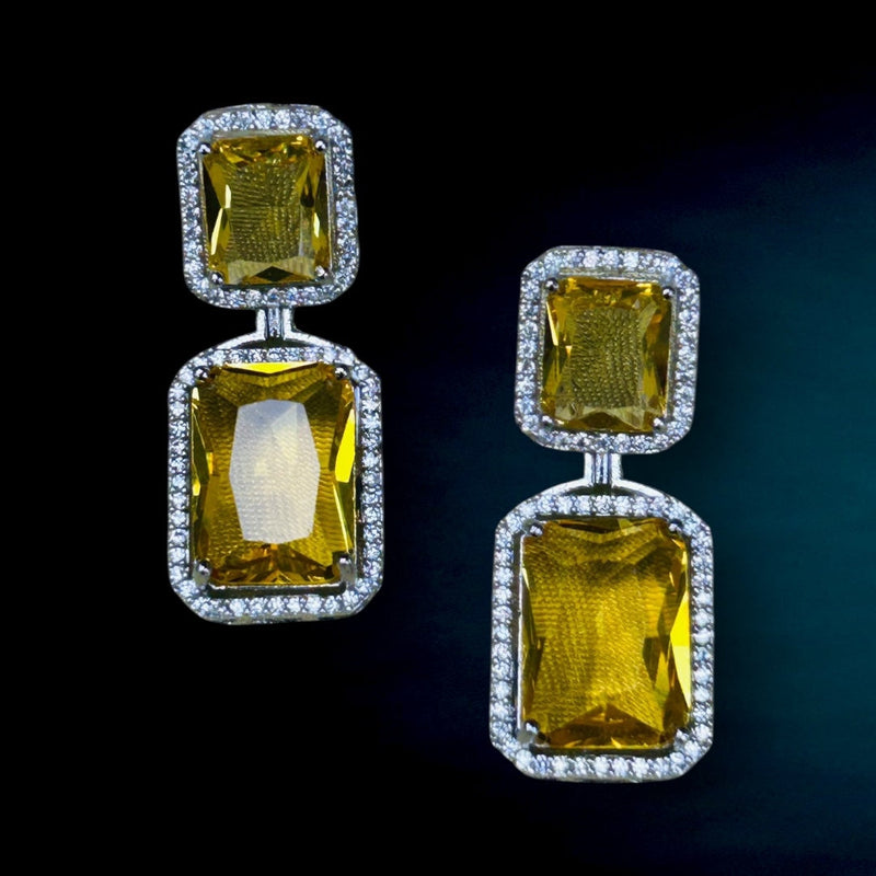 Yellow AD earrings