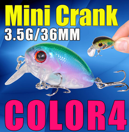 AFISHLURE  36mm 3.5g Crank Bait Hard Plastic Artificial Fishing Lure Fake carp Pesca  Wobbler Leurre Peche  Isca