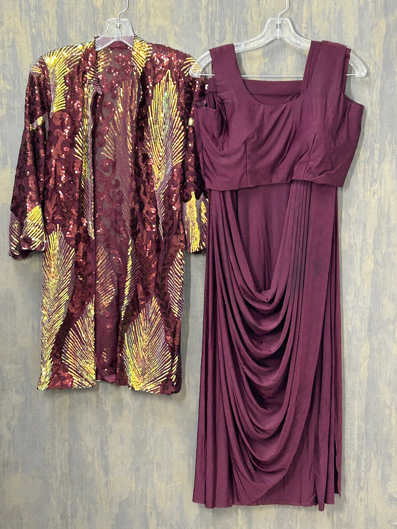 Readymade saree with blouse and jacket
