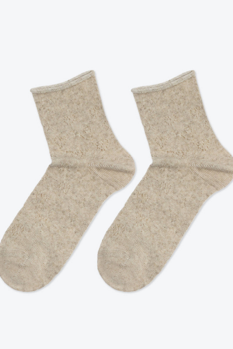Cotton Linen Socks Conte Classic 542 - Hearts Pattern
