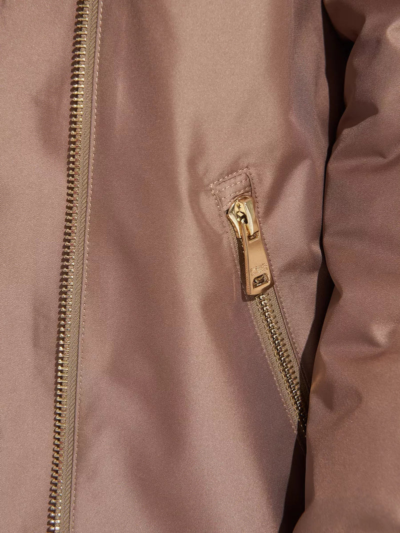 Genuine Polar Fox Fur Trim Rabbit Fur Insulated Parka