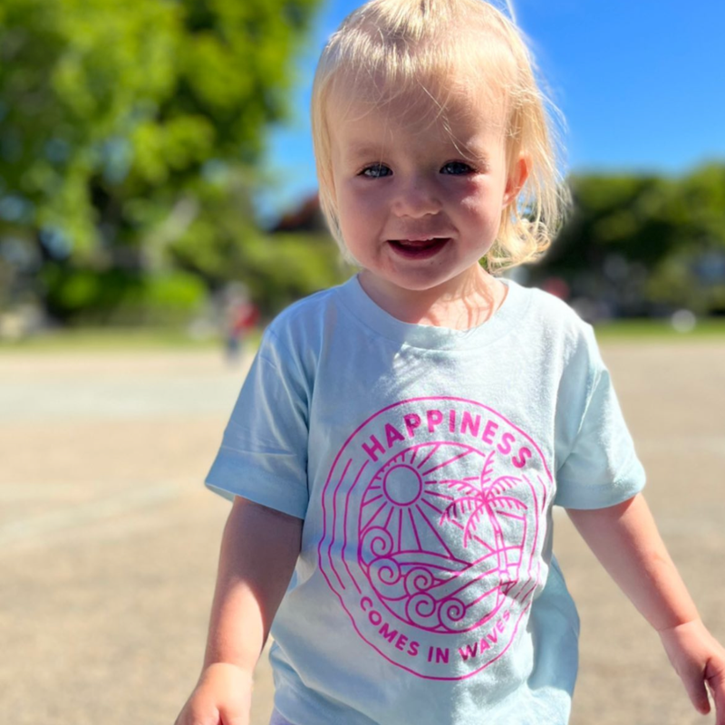 Happiness Comes in Waves - Child Tee