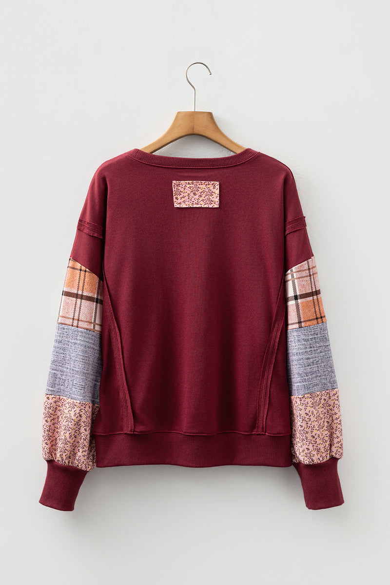 Hollihanna Sleeve Raw Seam Sweatshirt