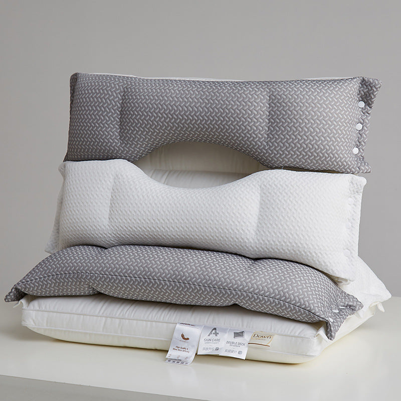 Double-Layer Cervical Support Pillow – Ergonomic Neck & Back Relief