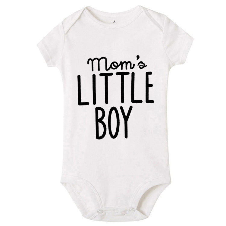 Mom's Little Boy Multicolor One-piece Romper Baby Bodysuit