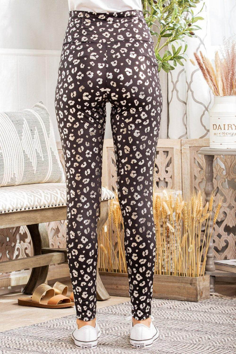 Heimish Full Size Leopard High Waist Leggings for Women