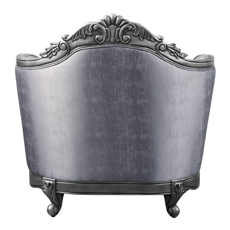 Ariadne - Chair With Pillow - Fabric & Platinum