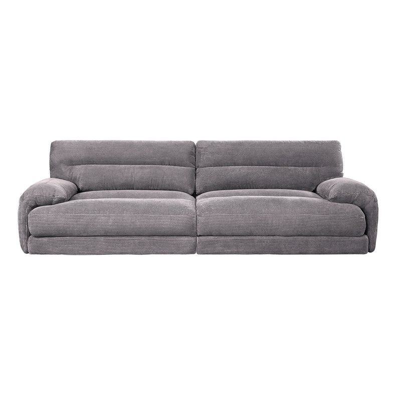 Cadenza - Corduroy 2 Piece Living Room Set - Gray