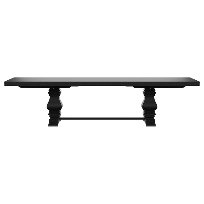 Florence 7-piece 126-inch Extension Dining Table Set Distressed Black
