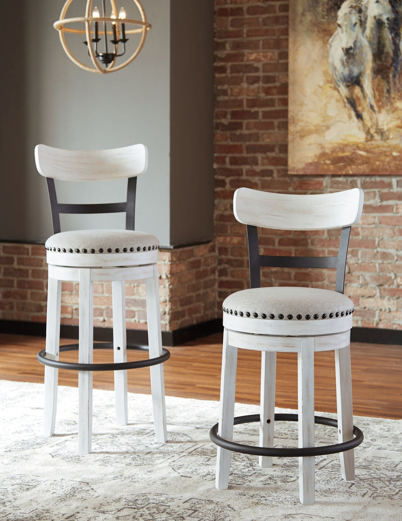 Valebeck - Tall Upholstered Swivel Barstool