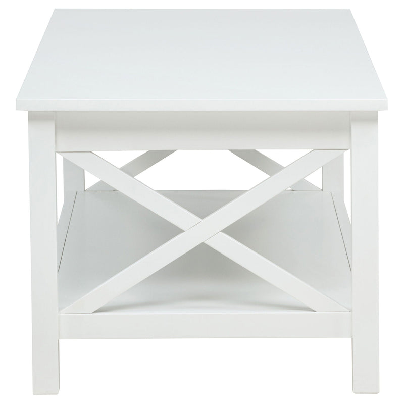 Skyview 44-inch Rectangular Lift Top Coffee Table White