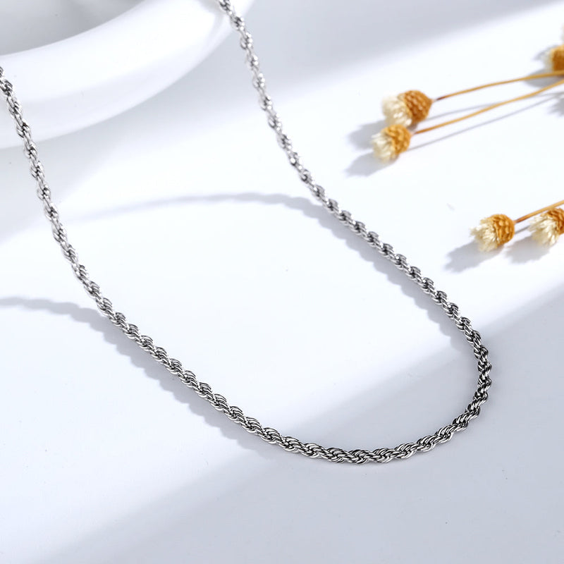 Italian Sterling Silver Rope Chain