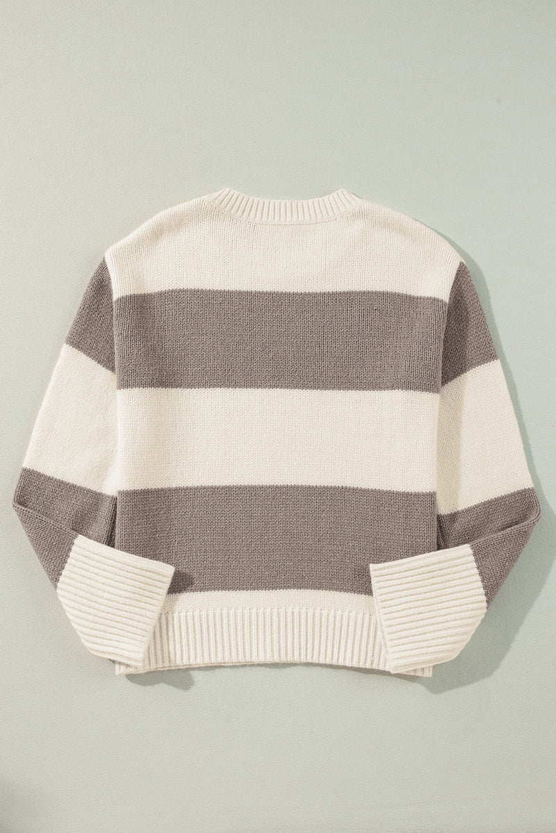 Livia Colorblock Loose Pullover Sweater