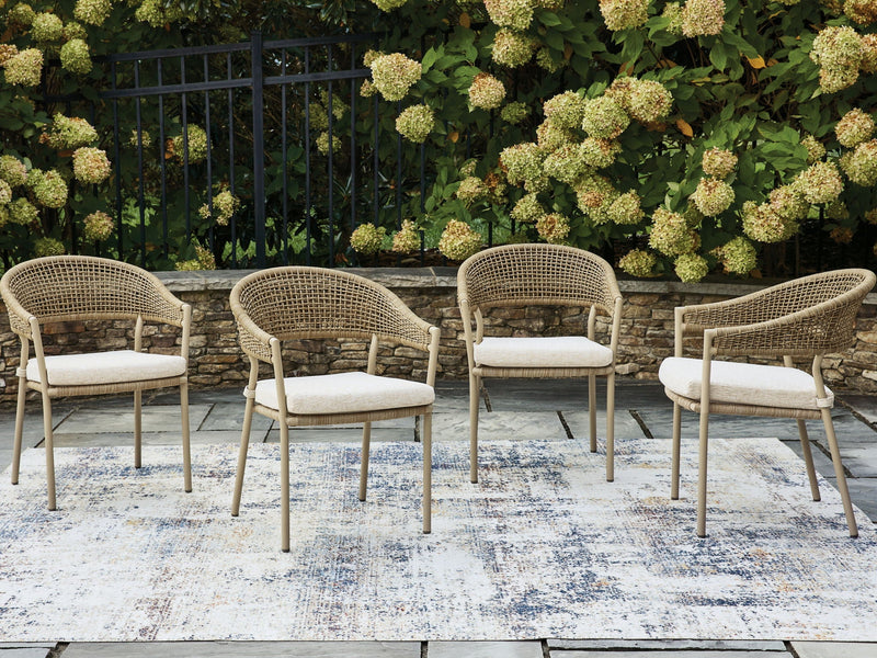 Orchard Beach - Arm Chair With Cushion (Set of 4) - Beige