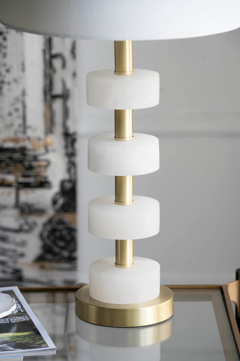 13x13x26 Marble Table Lamp