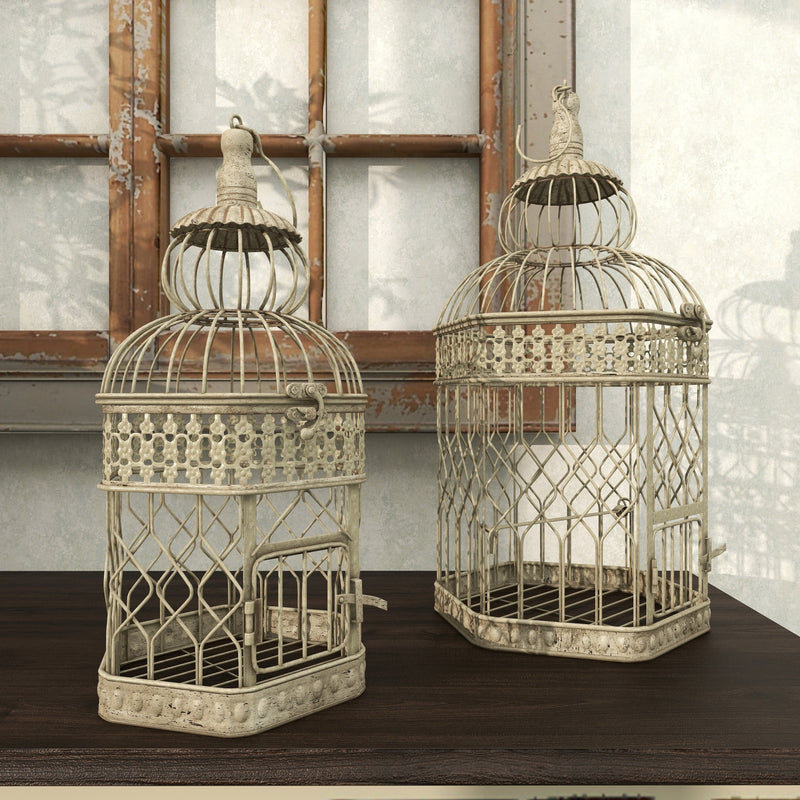 Cream Vintage Metal Birdcage