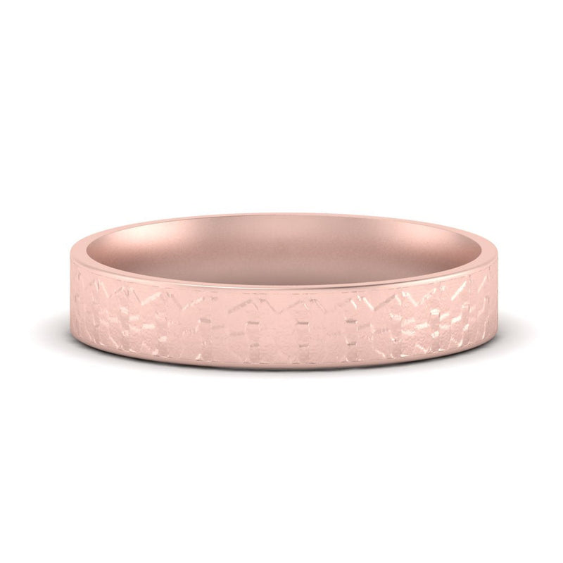 Unique Rock Textured Mens Wedding Band