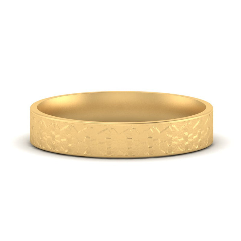 Unique Rock Textured Mens Wedding Band