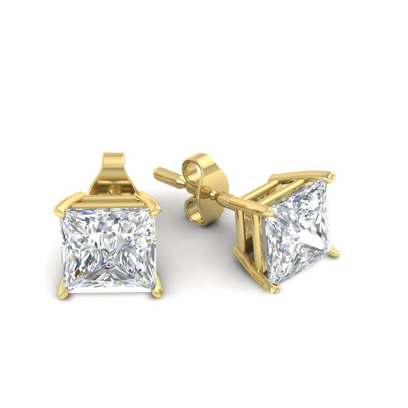 Princess-Cut Diamond Solitaire Stud Earrings (1 - 10ct | GIA & IGI Certified)