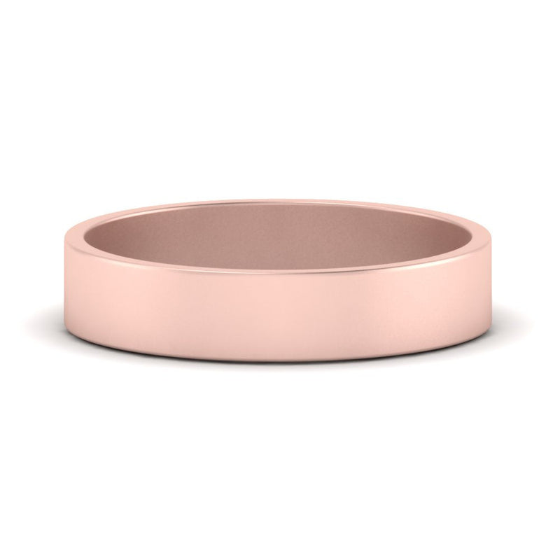 5 mm Flat Gold Wedding Band