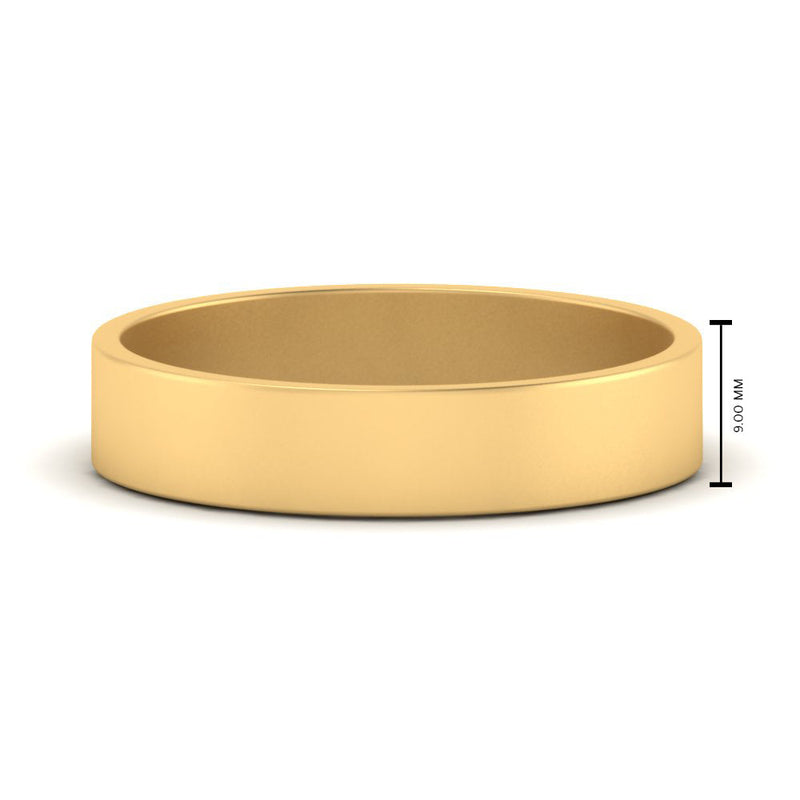 5 mm Flat Gold Wedding Band