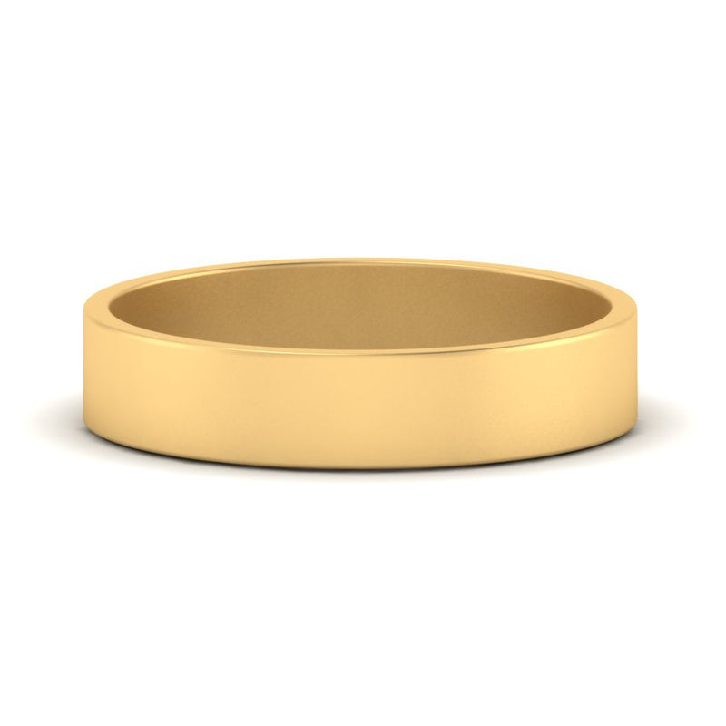 5 mm Flat Gold Wedding Band