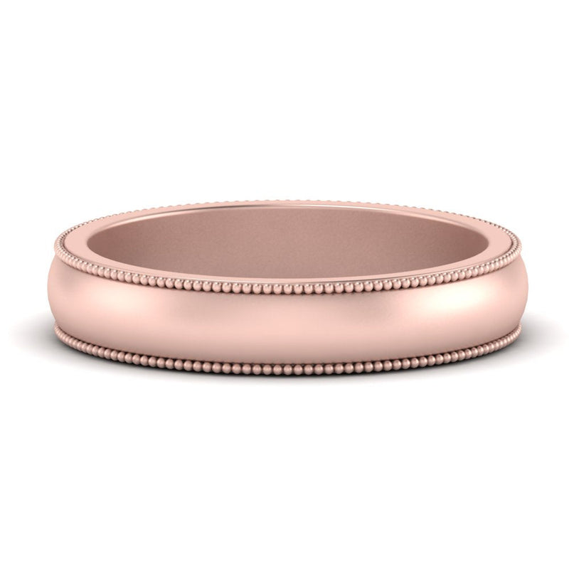 Milgrain Matte Finish Mens Band