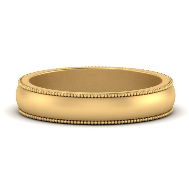 Milgrain Matte Finish Mens Band