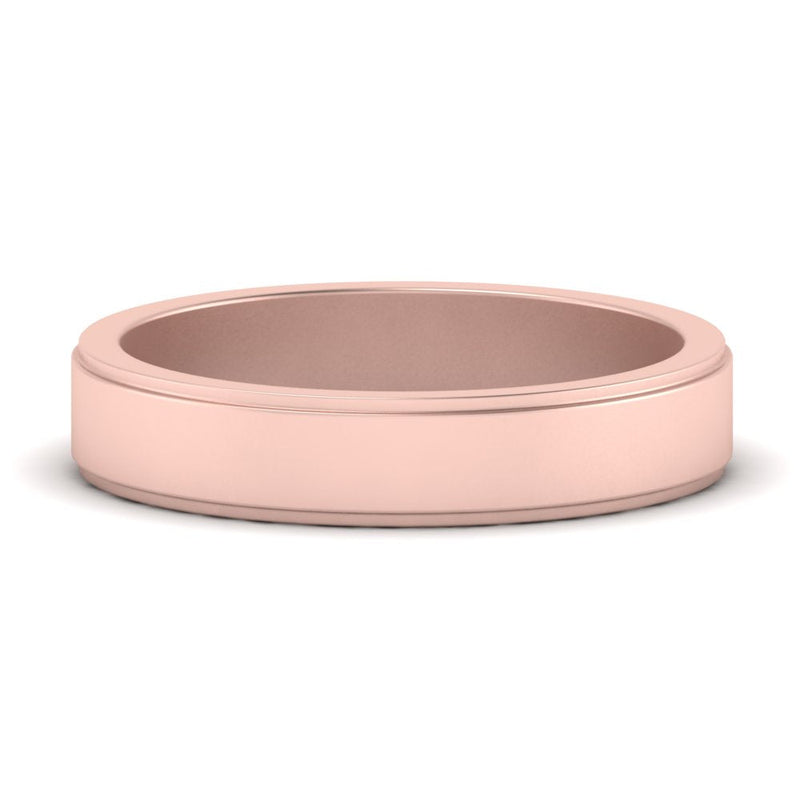 Simple Flat Wedding Band 4MM