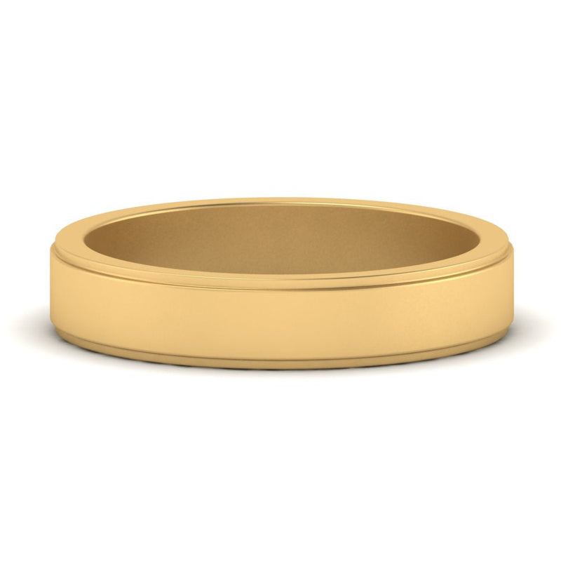 Simple Flat Wedding Band 4MM