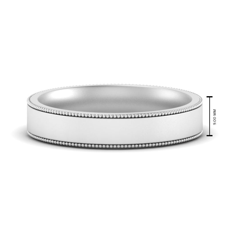 4 mm Stepped Edge Comfort Fit Flat Mens Band