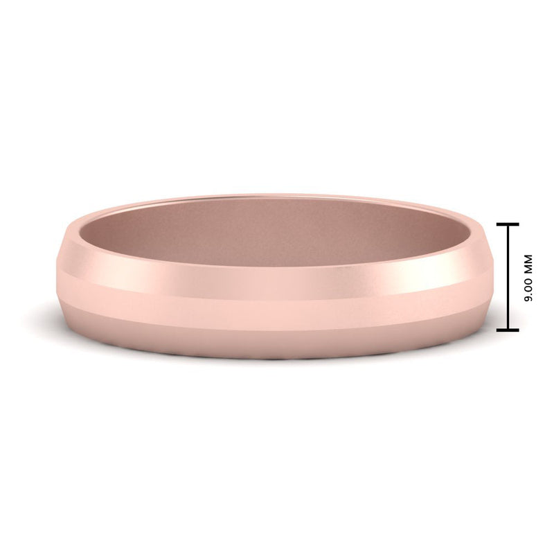Wedding Band Beveled Edge Matte