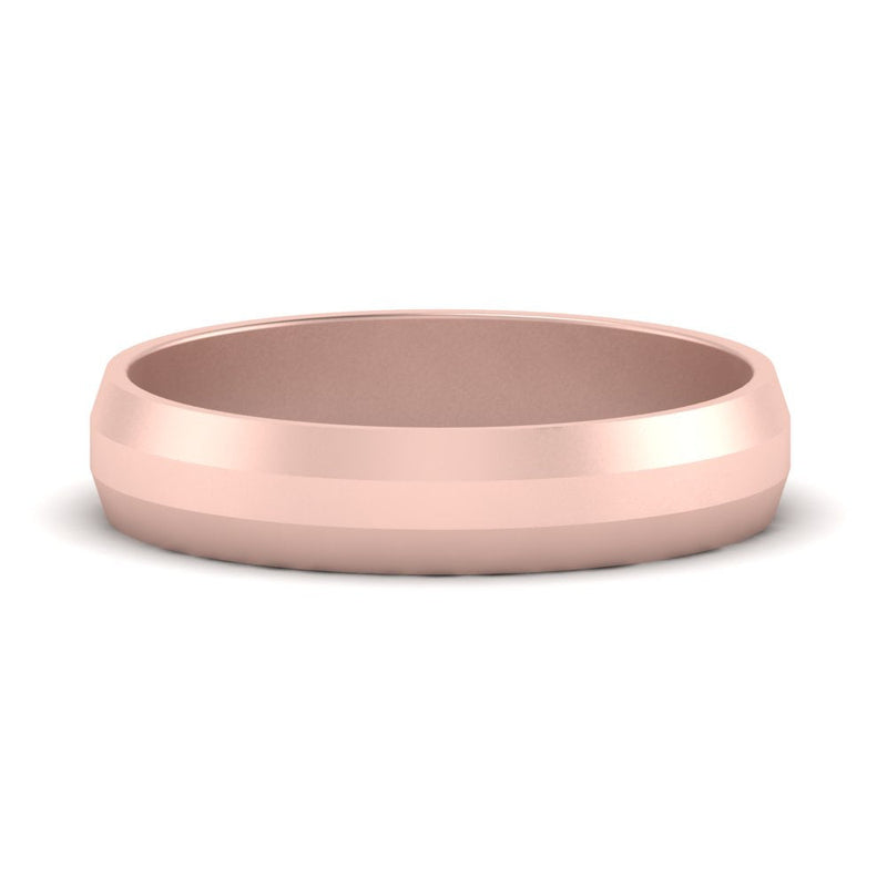 4 mm Wedding Band Beveled Edge Matte