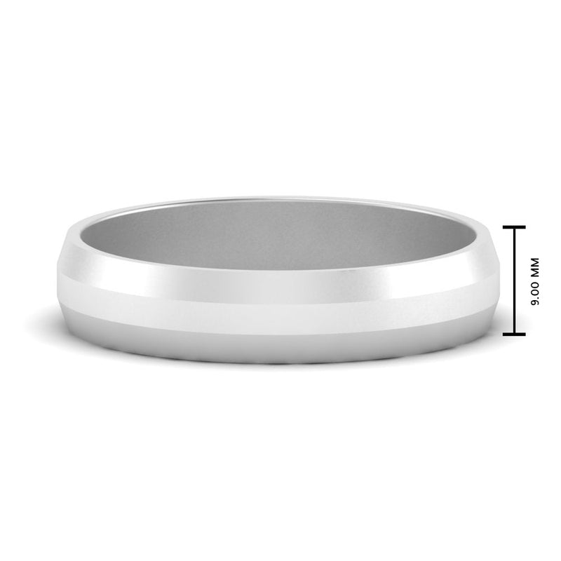 Wedding Band Beveled Edge Matte