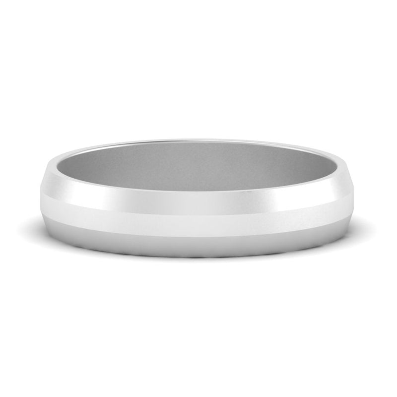 4 mm Wedding Band Beveled Edge Matte