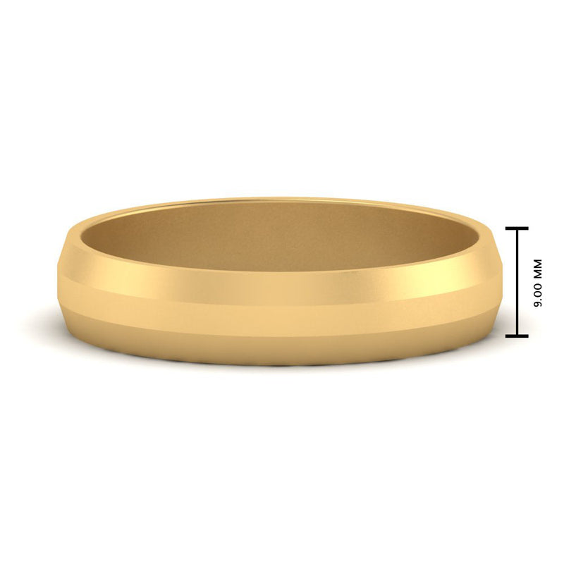 Wedding Band Beveled Edge Matte