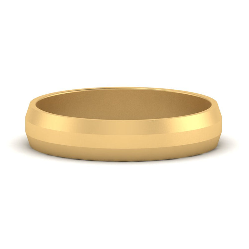 Wedding Band Beveled Edge Matte