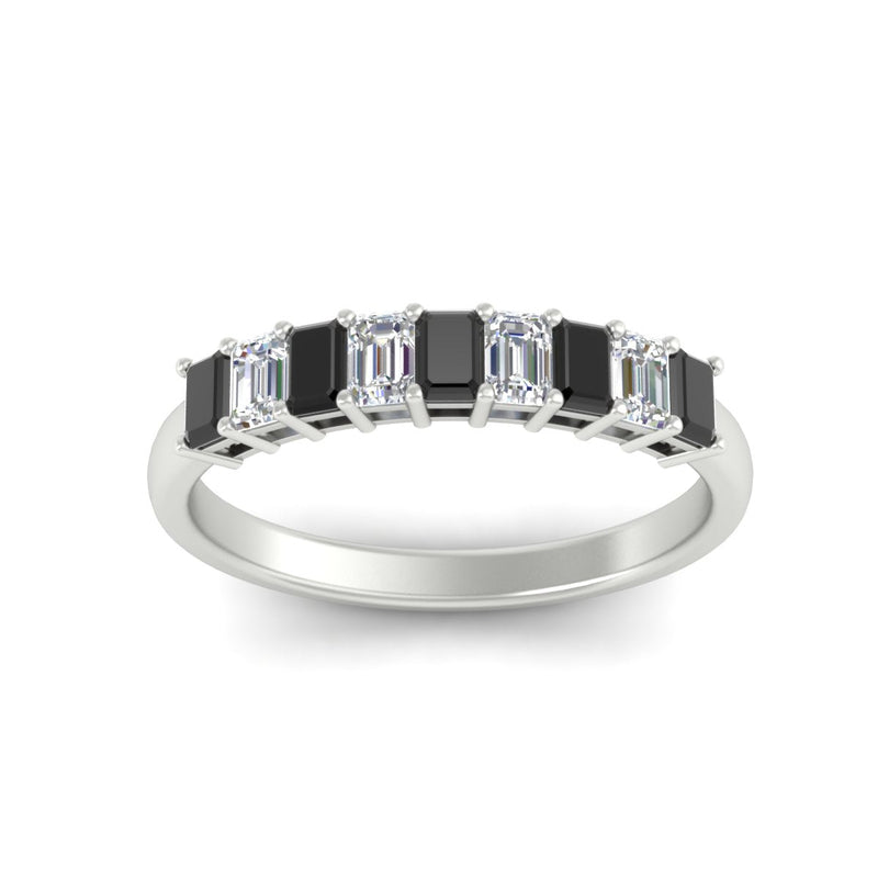 1 Carat Nine Stone Emerald Cut Wedding Band