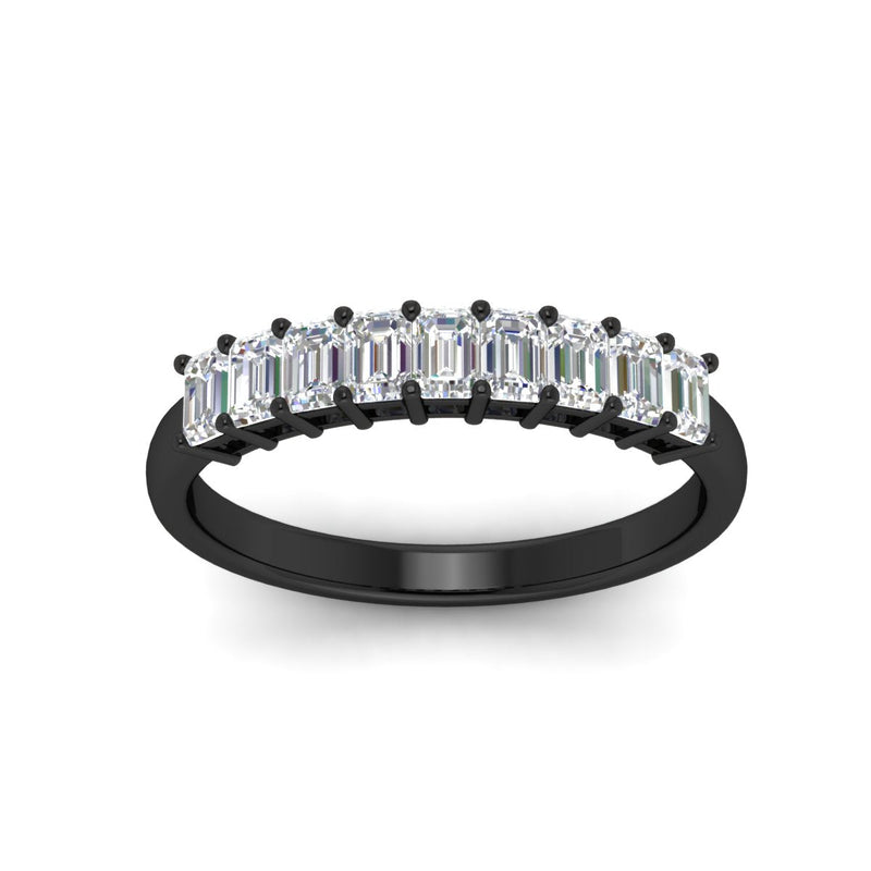 1 Carat Nine Stone Emerald Cut Wedding Band