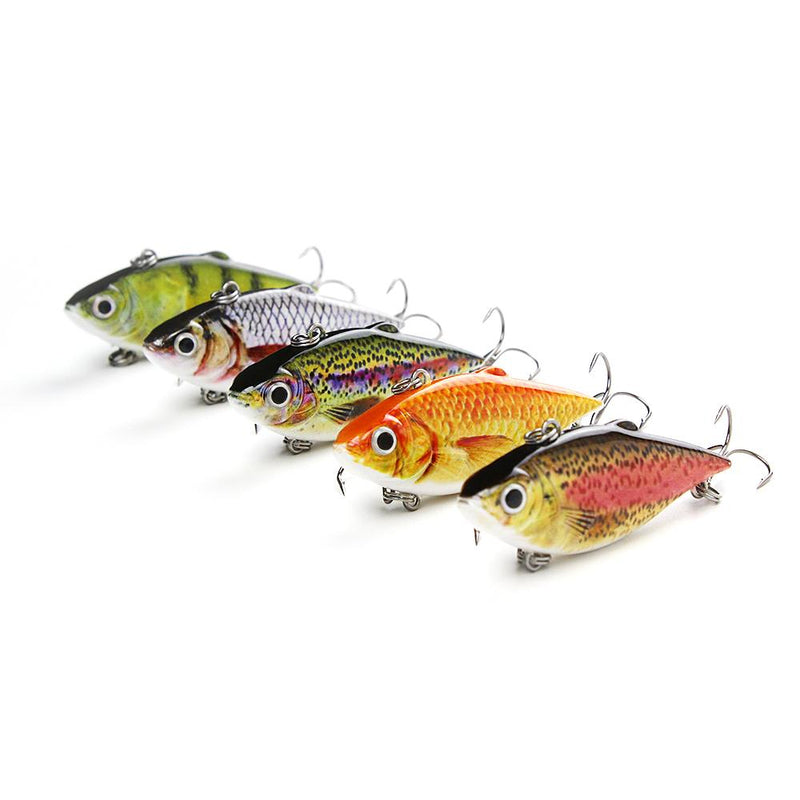 Mmlong 2.5/8.6g Vib Crankbait Lifelike Fishing Lure  Slow Sinking Hard Fish Wobbler Pes