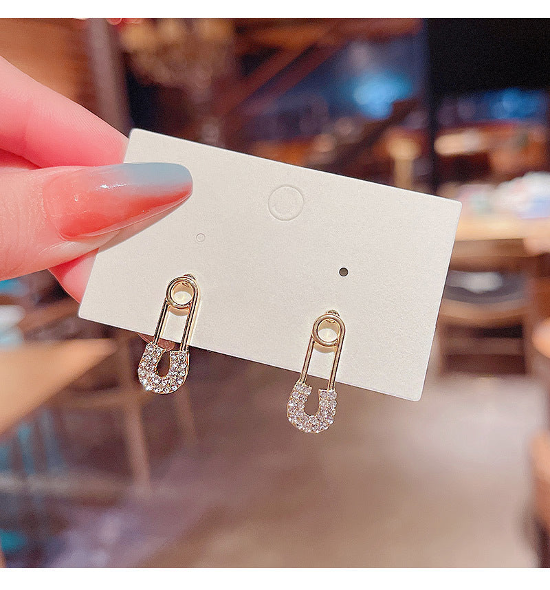 Fashion Rhinestone Pin Earrings