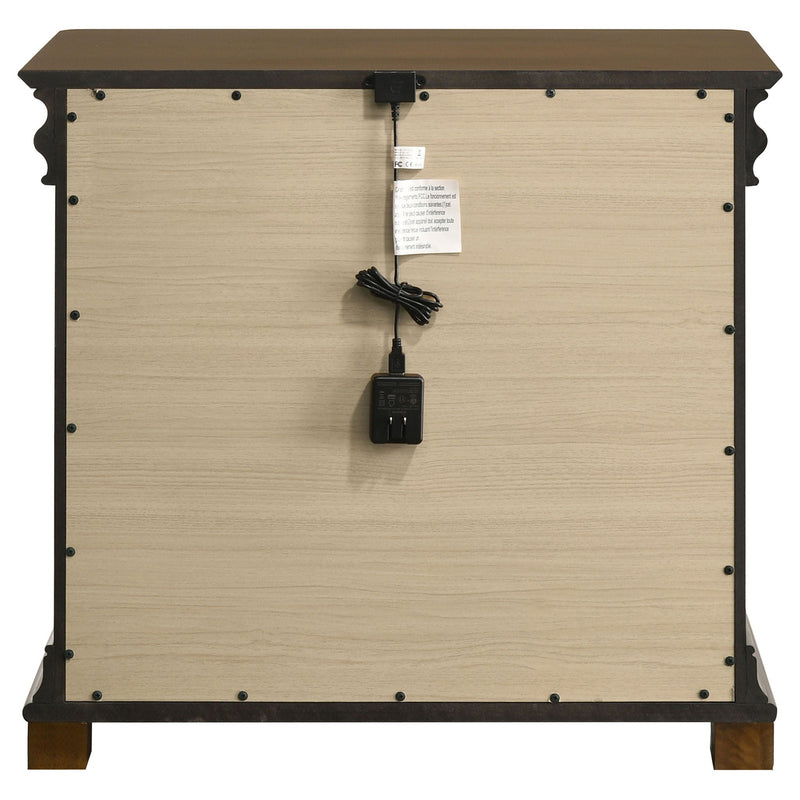 Garland 3-drawer Nightstand Bedside Table Brown Cherry