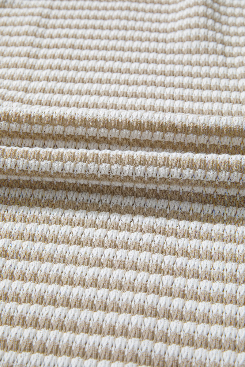 Vanessa Knit Ribbed Trim Long Sleeve PLUS Top