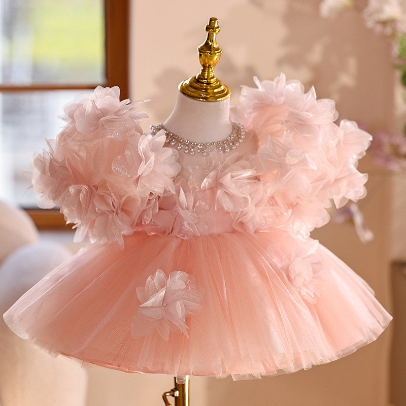 Summer Little Girl Host Dress Piano Performance Tutu