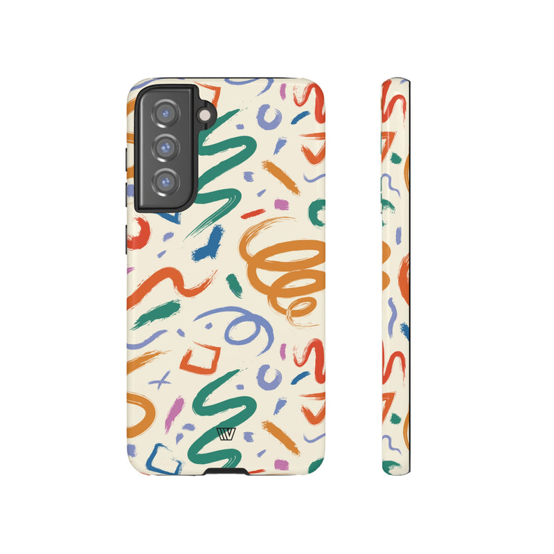 DOODLE BRUSH STROKES | Tough Phone Case